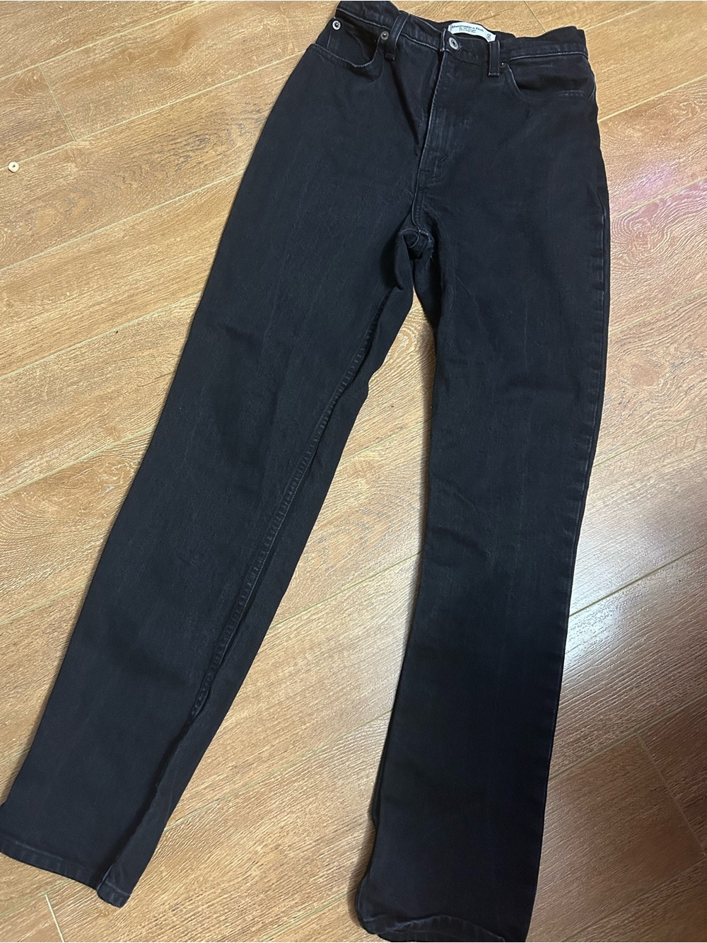 Abercrombie & Fitch Black 90s Straight-Leg Jeans